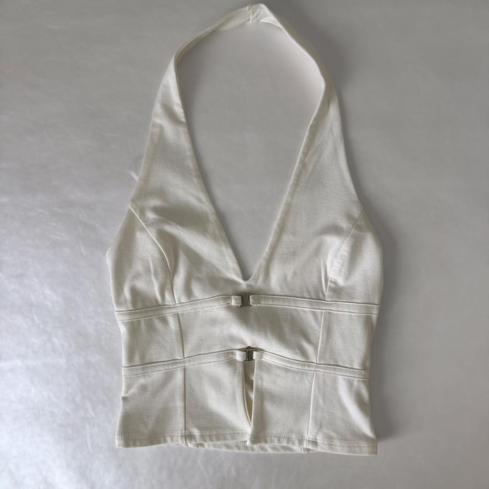 Iris halter crop top